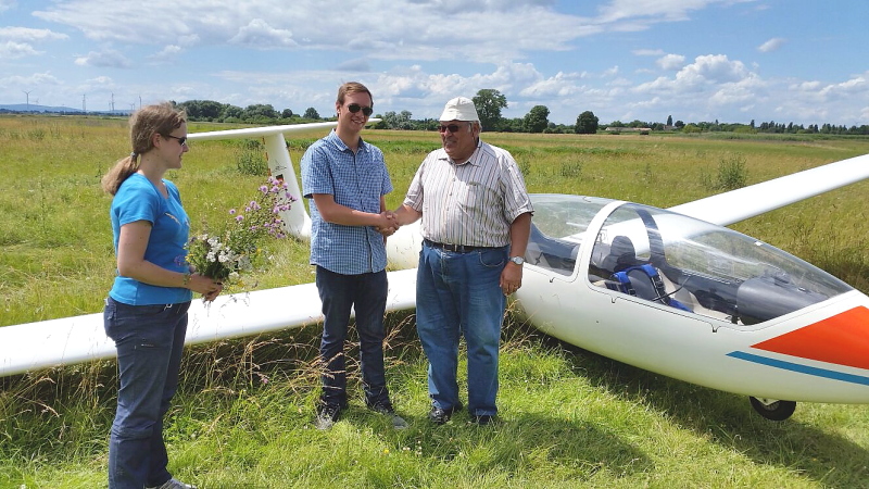 gratulation solo segelflug